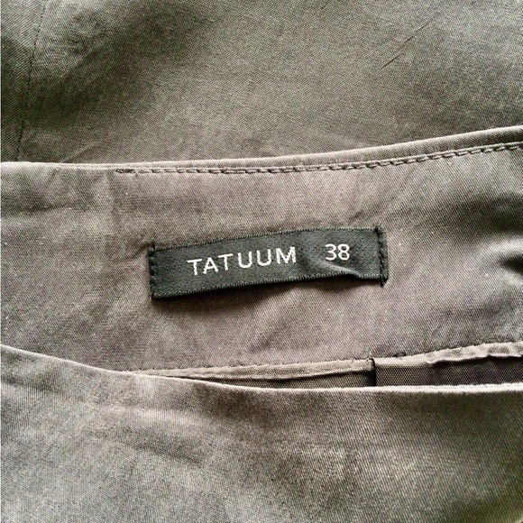 TATUUM Grey PeachSkin-Silky Straight Knee Skirt - EU 38 (US 6) As New - Picture 3 of 4